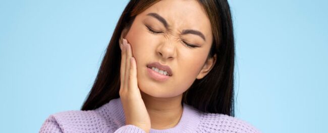 Woman with Gum Disease Gingivitis pain